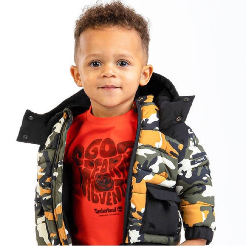 Kids Camouflage Puffer Jacket